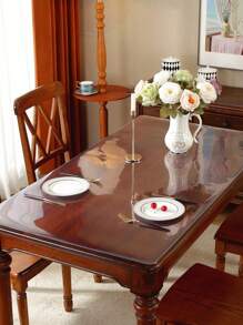 1 件 PVC 防水防油矩形透明桌垫，装饰餐桌垫，适用于厨房、梳妆台、餐桌 - 無色 - 查看 1