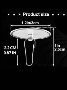 Self-Adhesive Transparent Removable Ceiling Hooks, No Damage No Drill Hooks For Hanging Wedding & Holiday Party Decorations