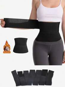 Envoltura reductora de cintura para mujer, moldeador de cintura con control de abdomen y cierre - Corsé superior - Negro - Ver 3