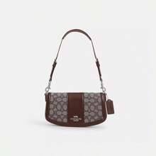Andrea Women's Shoulder Bag, Signature Jacquard Women's Shoulder Bag, Underarm Bag - Oak Maple Brown - View 2