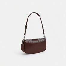 Andrea Women's Shoulder Bag, Signature Jacquard Women's Shoulder Bag, Underarm Bag - Oak Maple Brown - View 4