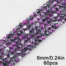 4/6/8/10mm 彩色合成碧玉圆珠，适用于 DIY 珠宝、手链、项链、服装配饰、装饰 - 孔雀石珠 - 查看 17