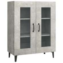 VidaXL Sideboard Concrete Grey 69.5x34x90 Cm Wood Material