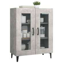 VidaXL Sideboard Concrete Grey 69.5x34x90 Cm Wood Material