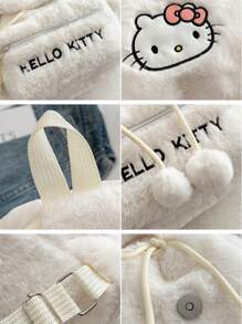 Sanrio 1pc Plush Backpack, Large Capacity Backpack With Embroidered, And, Suitable For Girls, Great Gift For Friends,Boho Vibes