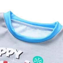 Women Christmas Pajamas Pants Outfits Holiday Snowman Christma Pajama Pjs Set Sleepwear Xmas Jammies - Blue - View 5