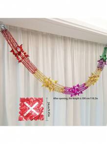 4pcs Multicolor Hanging Streamers For Wedding, Christmas, New Year Decoration,Home Decor ,Room Decor,Wall Decor Gifts Birthday Graduation - Multicolor - View 2