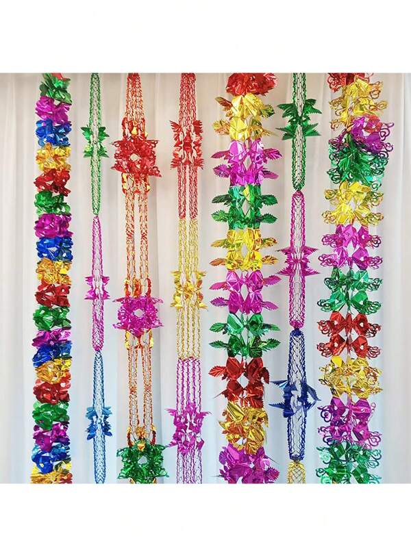 4pcs Multicolor Hanging Streamers For Wedding, Christmas, New Year Decoration,Home Decor ,Room Decor,Wall Decor Gifts Birthday Graduation
