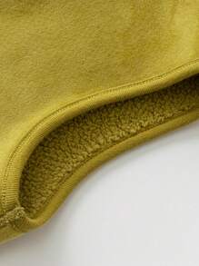 mini bala 新款冬季双面背心，男孩和女孩的保暖羊毛背心 - 橄欖綠 - 查看 7