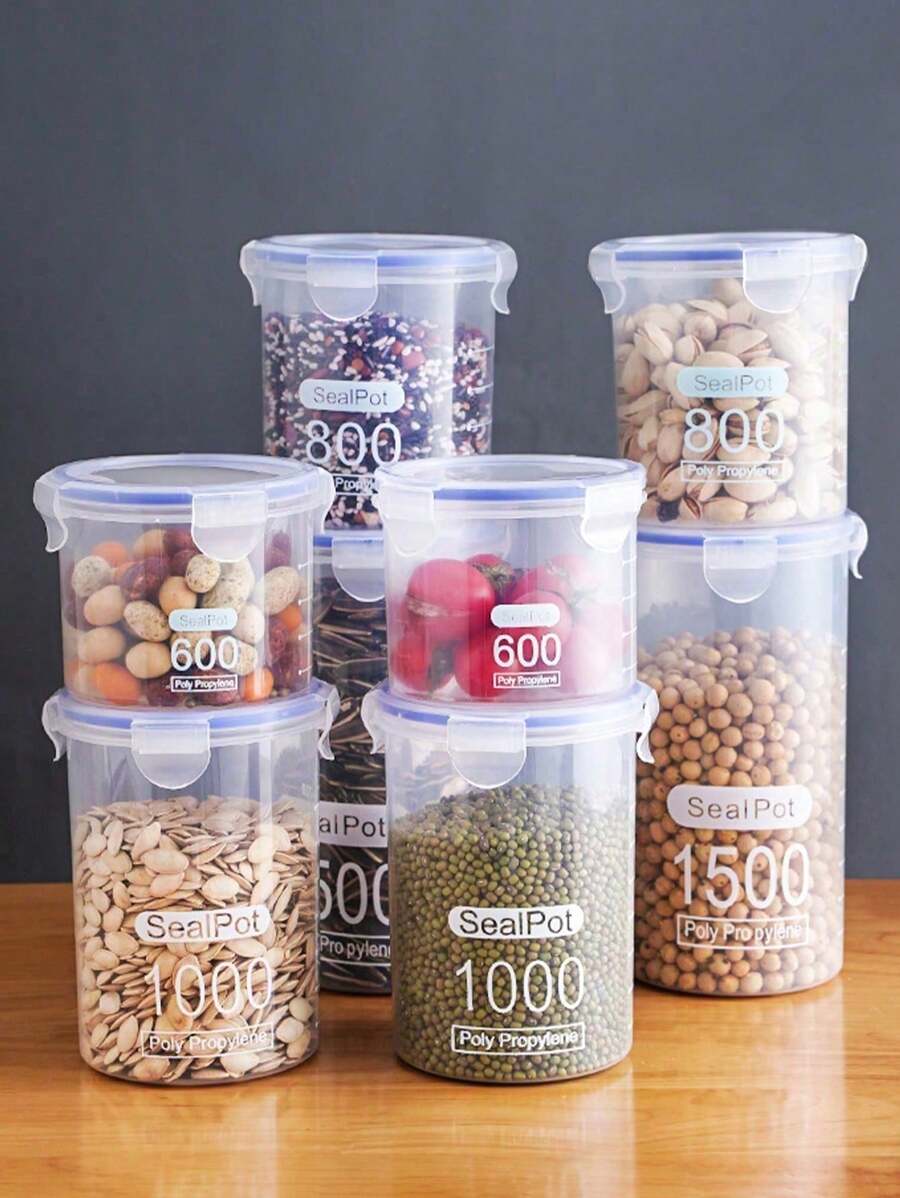 1 件厨房储物盒、香料盒、谷物食品储存容器等 - 非常适合厨房和冰箱整理 - 藍色 - 查看 1