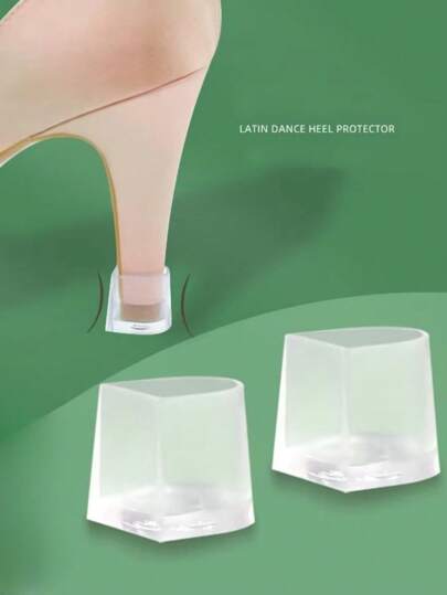 1/5 Pairs High Heel Protectors, Rubber Heel Caps, High Heel Stoppers - Shock Absorbing & Noise Reducing, Suitable For Weddings Or Outdoor, Elegant Silicone High Heel Covers - Anti-Slip Stiletto Heel Protectors, Latin Dance Transparent Shoe Stoppers, Heel Covers, Wear-Resistant