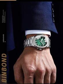 1 pièce Montre pour homme, cadran carré, étanche 50 m, boîtier en acier inoxydable 316 anti-rouille, lumineux, mouvement à quartz japonais importé - Haute qualité, pile japonaise longue durée, calendrier, garde-temps précis. Cadeau d'anniversaire, fête des pères, mariage, souvenir, rentrée scolaire