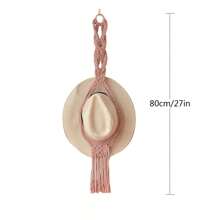 1 tấm thảm treo tường Macrame, đồ trang trí tường dệt bằng dây thừng thủ công để cất giữ và trưng bày mũ/phụ kiện, nghệ thuật treo tường theo phong cách Bohemian, 1/2/3 tầng để treo mũ, thảm treo tường, thảm treo tường, thảm treo tường - Như thể hiện trong hình ảnh - Xem 8