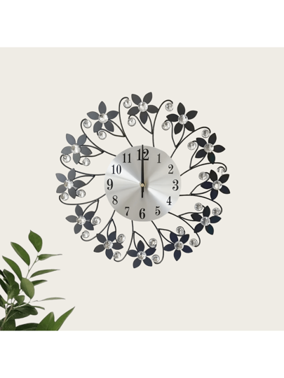 1pc Living Room ation Clock, Moderne Wand Mounted Silent Kitchen, Bedroom, Office Metal Crystal Battery Powered out Battery) 15 Inch Rama ation,Home ,Room Birthday Graduation Klok Bedroom Dormitory Back To School view 7