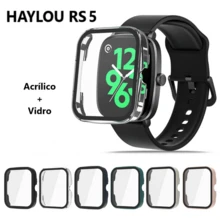 Acrylic Protective Case Cover With Tempered Glass Compatible With Haylou RS5 LS19 - 象牙 - 查看 2