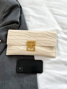 全新时尚简约时尚奢华风多功能手拿包单肩包 - 卡其色 - 查看 5