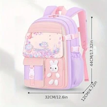 Nueva mochila linda para estudiantes de primaria, niñas de 6 a 12 años, ligera y de moda - arenas movedizas moradas - Ver 13