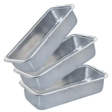 Kit Com 3 Formas De Pão Bolo Alumínio Polido Profissional Premium Tamanho 2 De 26 cm