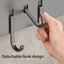 Kitchen Knife Rack With Removable Chopstick Holder, Towel Bar And Utensil Hooks, Wall Mounted Storage Organizer Without Drilling