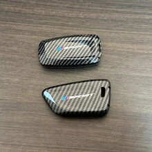 1 Peça Capa de Chave de Carro com Padrão de Fibra de Carbono, Protetor de Chaveiro de Carro para BMW Série 1 3 5 7 2 4 6 X, X1 X3 X5 X6 X4