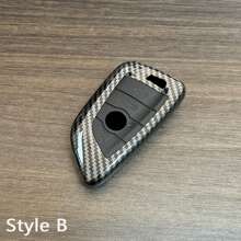 1 Peça Capa de Chave de Carro com Padrão de Fibra de Carbono, Protetor de Chaveiro de Carro para BMW Série 1 3 5 7 2 4 6 X, X1 X3 X5 X6 X4