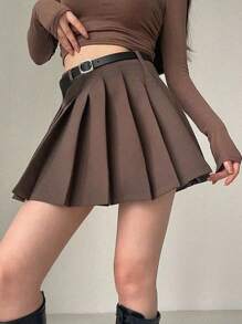 "Pleated Skirt. Classic And Super Versatile. Has Lining At The Bottom." - 淺粉色 - 查看 2
