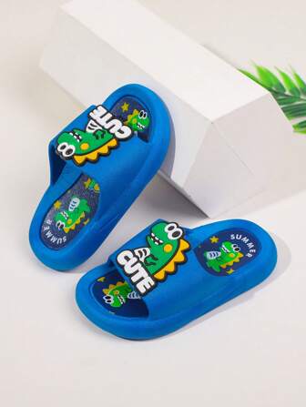 Children's Dinosaur Cartoon Slippers For Boys, Toddlers And Infants, Cute Anti-Slip House Sandals