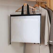 1件装衣物防尘罩 家居连衣裙婚纱挂袋 可折叠防潮服装收纳袋 西装防尘袋 - 彩色 - 查看 5