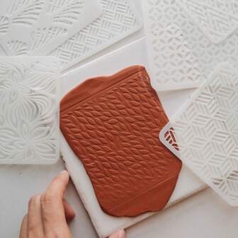 Set de 6 plantillas reutilizables y lavables con textura suave de PVC con diseños de flores y plantas naturales, plantillas perforadas