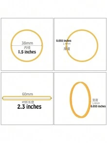 50/100根装弹性橡皮筋，采用耐用天然橡胶制成，适用于办公室、学校和家庭使用。 - 彩色 - 查看 7