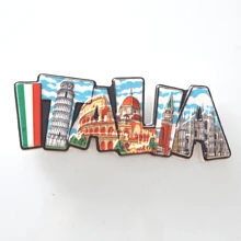1 pieza Imán para frigorífico del Coliseo Romano, imán para frigorífico de la Torre Inclinada de Pisa, imán para frigorífico de un monumento emblemático de Roma, imán para frigorífico con estilo italiano, imanes decorativos y coloridos para el refrigerador, mejor decoración de cocina
