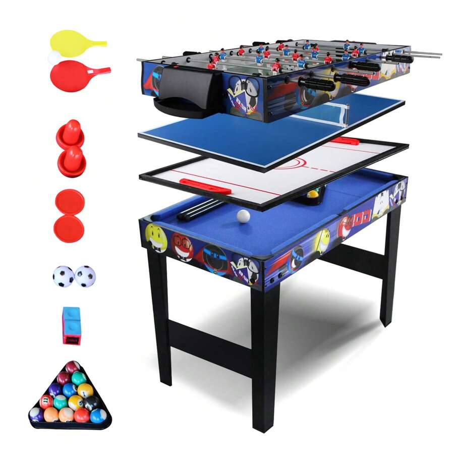 Game Table,Foldable, Hockey Table, Foosball Table With Soccer, Pool Table, Table Tennis Table Game, Room And Home