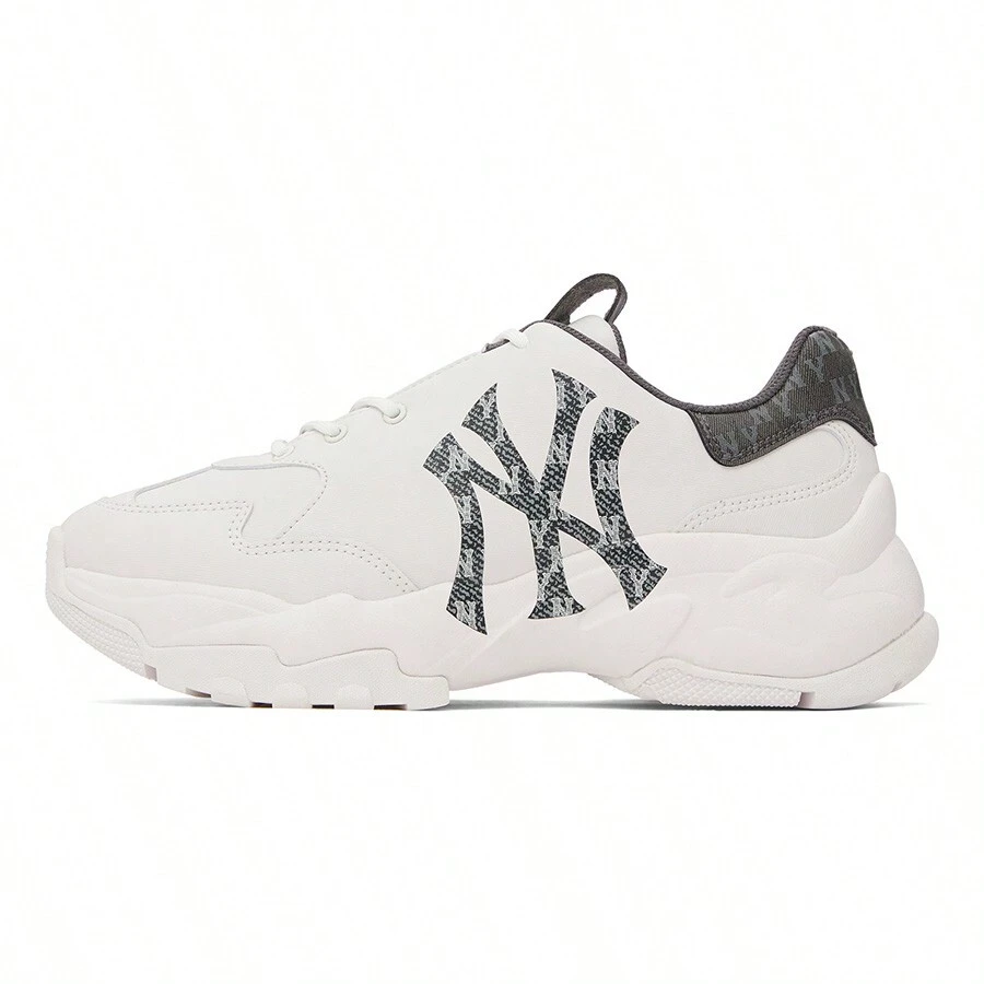 MLB Big Ball Chunky B.CHUNKY Fashion Versatile Cushioned Anti-Slip Durable Encapsulating Supportive Anti-Impact Platform Low-Top Chunky Sneakers, Unisex, White