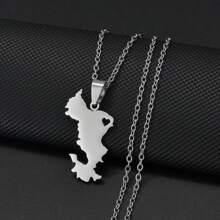1pc Mayotte Map Pendant Necklaces For Women Girls France Jewelry - Multicolor - View 8