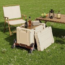 Outdoor Camping Storage Box, Collapsible Large Capacity Organizer Box For Picnic, Hiking, Car Trunk Storage - Cream - View 6