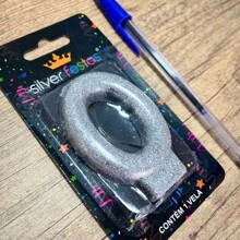 2 Number Birthday Candles Silver Glitter Shine - 30 años - Ver 8
