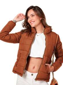 Chelle Women's Jacket Jacket - 駝色 - 查看 4