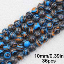 4/6/8/10mm 彩色合成碧玉圆珠，适用于 DIY 珠宝、手链、项链、服装配饰、装饰 - 孔雀石珠 - 查看 34