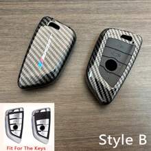 1 Peça Capa de Chave de Carro com Padrão de Fibra de Carbono, Protetor de Chaveiro de Carro para BMW Série 1 3 5 7 2 4 6 X, X1 X3 X5 X6 X4