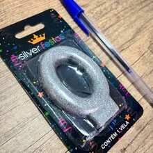 2 Number Birthday Candles Silver Glitter Shine - 40 años - Ver 8