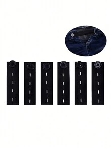 6pcs Elastic Adjustable Buckle Waistband Extender Belt For Maternity Jeans, Adjustable Pants Waist Extender
