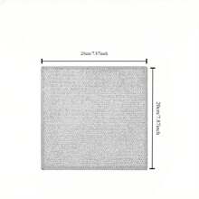 1/3 Miếng Miếng Lau Chùi Bằng Len Thép - Hai Lớp, Có Thể Tái Sử Dụng Và Không Dính | Chất Tẩy Gỉ Mạnh | Sử Dụng Kép Cho Cả Khô Và Ướt | Khăn Lau Nhà Bếp Gia Đình, Bát, Khăn Lau Rửa Chén Hai Mặt - Bạc - Xem 3