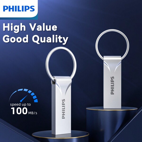PHILIPS محرك فلاش فيليبس 128 جيجابايت لجهاز الصور الكاميرا، ذاكرة USB قابلة للتخزين الخارجي بسرعة عالية