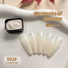 9-Colors Memories Of Autumn Patter Glue Smudges Canned High Saturation Popular Semi-Solid Nail Polish Glue Nail Salon For Special Use - Nhiều màu - Xem 7