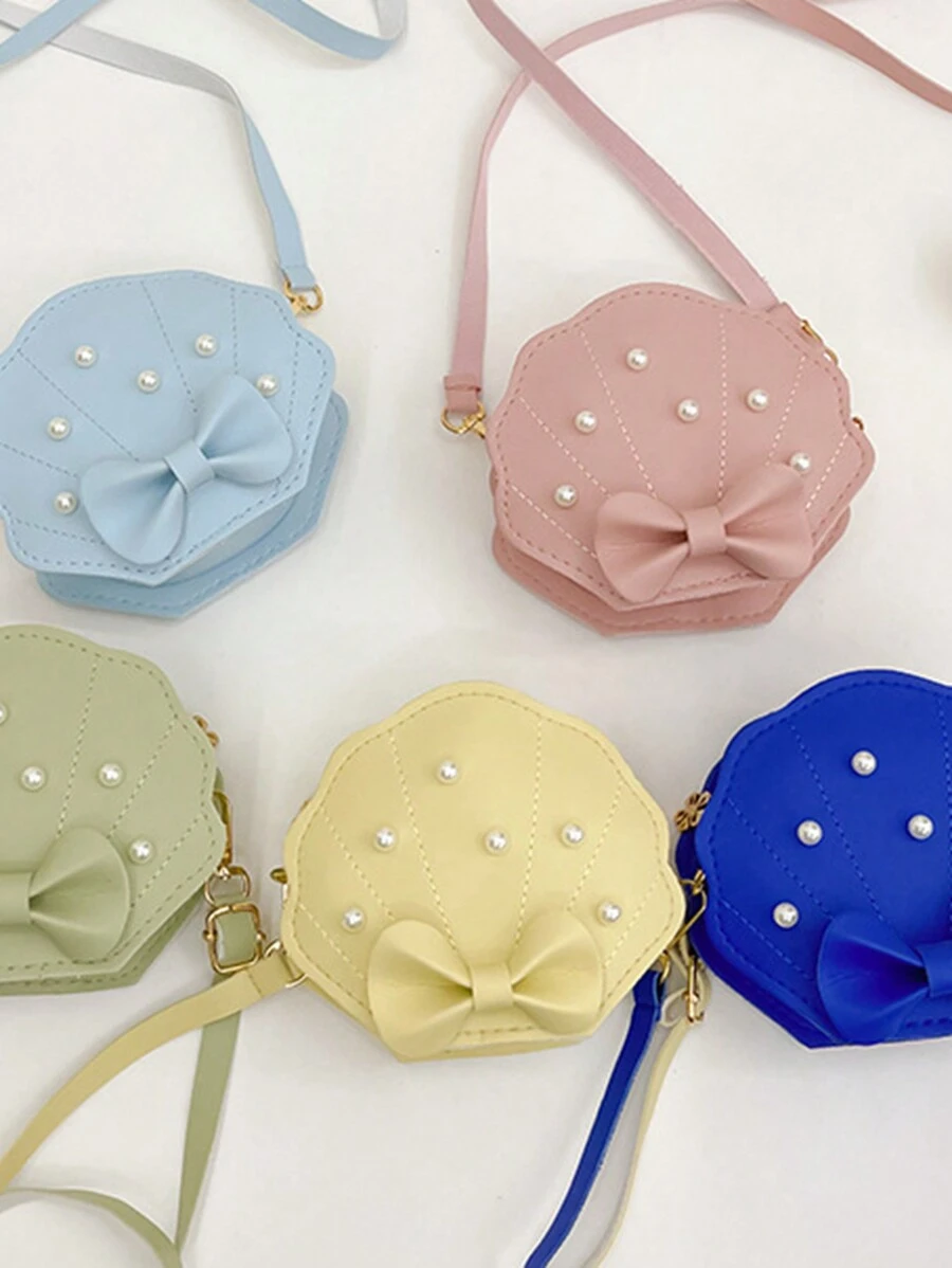 Pearl Shell Mini Shoulder Crossbody Bag, Casual Coin Purse - A - View 1