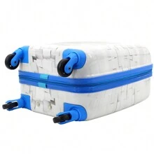 Maleta de viaje impresa para cabina, con 4 ruedas, trolley, maleta rígida, con dibujos, de 31 x 21 x 46 cm, equipaje de viaje, maleta de viaje impermeable en negro