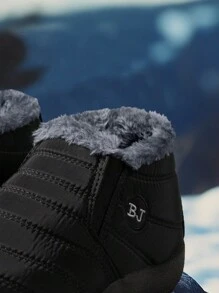 Bottes femmes 36-46 Bottes de cheville imperméables à talons bas Bottes d'hiver mode Chaussures d'hiver noires Bottes de neige chaudes pour femmes