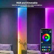 5V 多色灯串 LED 灯，声控音乐同步 RGB-IC LED 灯带，带 APP 和遥控器，卧室 LED 灯，适合节日、派对、家居装饰 - 白色 - 查看 7