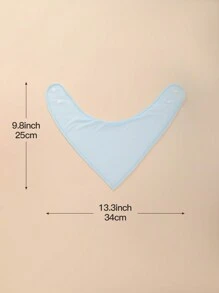 3 件装婴儿三角围兜，柔软吸水可调节按扣 - 藍色 - 查看 2