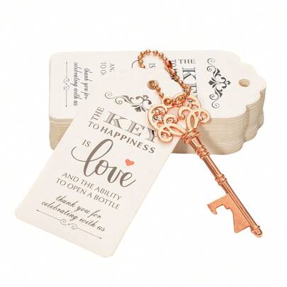 50 st bröllopsgåvor nyckelöppnare rustika bröllopsgåvor skelettnycklar brudgummen gästpresenter till jul alla hjärtans dag och nyårsfester födelsedagsfest presenter för gäster med tackkort och nyckelringar, för utomhusbruk, camping, present till far